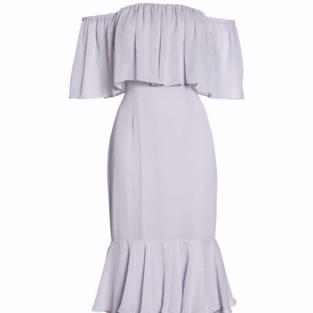 OFF THE SHOULDER Popover TIERED Chiffon Maxi